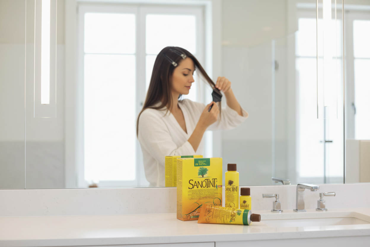 73 Sanotint Sensitive/Light Natural Brown w/o PPD - available from Salonserv Direct