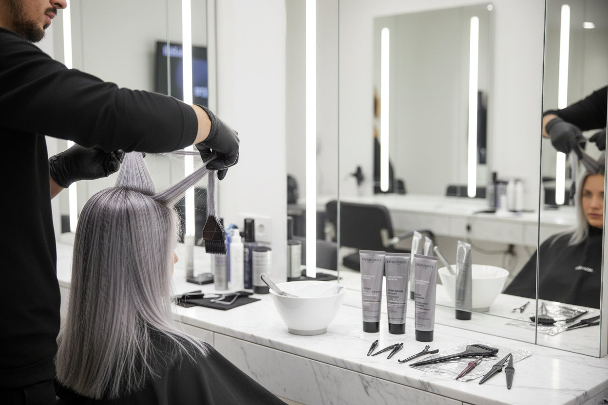 10.17 Lumia Metallic Platinum Ash Violet Blonde Hair Colour available from Salonservdirect